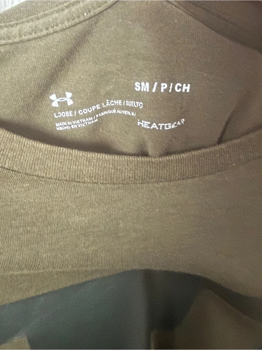 Under Armour Olive Green Performance HeatGear Tee - Picture 3 of 3